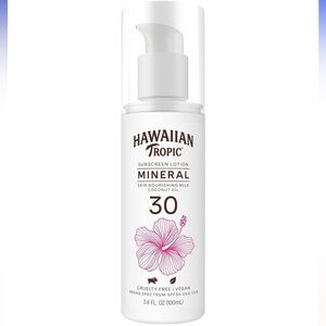 Hawaiian Tropic Skin Nourishing Milk Mineral Sunscreen Lotion SPF 30, 3.4oz